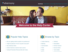 Tablet Screenshot of help-singles.eharmony.ca