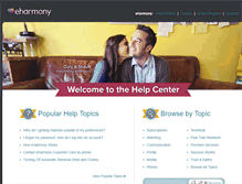Tablet Screenshot of help-singles.eharmony.com